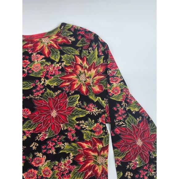 The Vermont Country Store Red Floral Top Size Small VTG - Picture 11 of 16